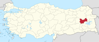 موقع محافظة موش في تركيا