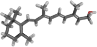 Stick model of retinol