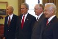 Apollo 11 crew members at the White House in 2004.