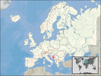 موقع جمهورية هرسگ-بوسنا الكرواتية (يظهر بالأحمر) ضمن البوسنة والهرسك (تظهر بالوردي)