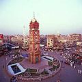 The Punjabi Faisalabad Clock Tower, built during the British Raj