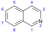 Isoquinoline numbered.svg