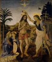 Verrocchio, Leonardo da Vinci - Battesimo di Cristo - Google Art Project.jpg
