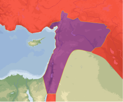 Location of المملكة السورية العربية