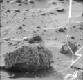 "Barnacle Bill" rock on Mars - viewed by the Sojourner Rover.
