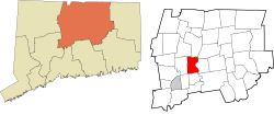 Hartford's location within the Capitol Planning Region and the state of Connecticut