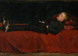 Paul Rops Sleeping (ca. 1872-75), oil on canvas (size unknown) Felicien Rops Fund, Namur, Belgium