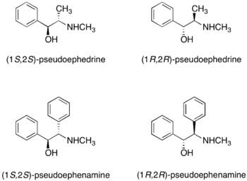 Pseudoephedrine and pseudoephenamine.png