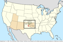 Map of the change to the United States in central North America on September 16, 1893