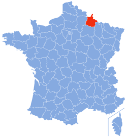 Location of Ardennes in France