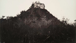 El Castillo before excavation, 1860