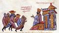 Romanos III receives an Arab delegation led by Amer (Fol. 204r top)