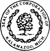 الختم الرسمي لـ Kalamazoo, Michigan