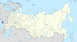 موقع the  جمهورية القرم  (red) in Russia  (light yellow)