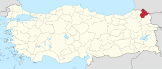 موقع محافظة أرض‌خان في تركيا