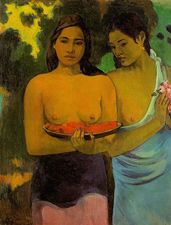 Two Tahitians, by Paul Gauguin (1899).
