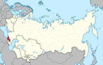 Location of Georgia (red) within the Soviet Union