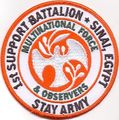 Souvenir patch for members of the 1st Support Battalion.