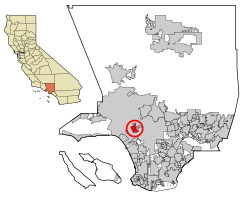 موقع بڤرلي هيلز في مقاطعة لوس أنجلس، كاليفورنيا
