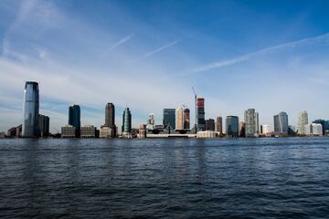 Skyscrapers in Jersey City, one of the most ethnically diverse cities in the world[105][106]