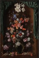 Jacques de Gheyn II (1565-1629), Vase of Flowers with a Curtain, (1615), Kimball Art Museum, Fort Worth, Texas