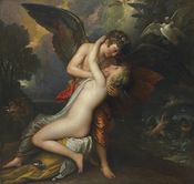 Cupid and Psyche بريشة بنجامن وست رئيس الأكاديمية الملكية