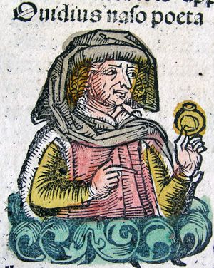 اوڤيد كما تخيلوه في تأريخ نورمبرگ، 1493.