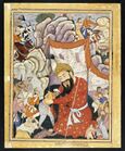 Zumurrud Shah Takes Refuge in the Mountains, ca. 1570.