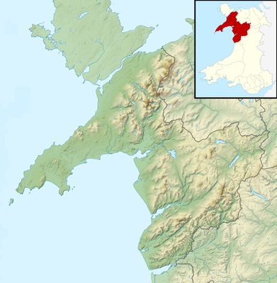 Gwynedd UK relief location map.jpg