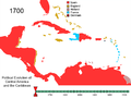 Political Evolution of Central America and the Caribbean from AD 1700 to present