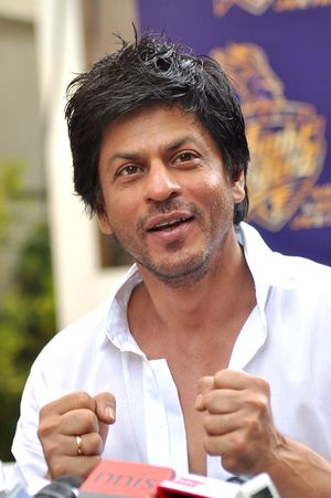Shahrukh interacting with the media