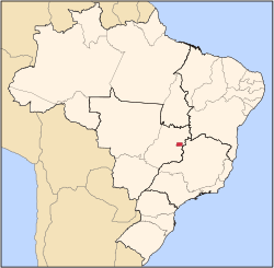 موقع المنطقة الاتحادية في البرازيل
