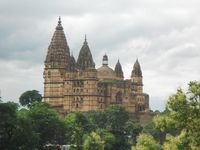 Chaturbhuj Temple at Orchha, is noted for having one of the tallest Vimana among Hindu temples standing at 344 feet. It was the tallest structure in the Indian subcontinent from 1558 CE to 1970 CE.