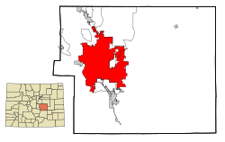 Location in El Paso County and the State of Colorado
