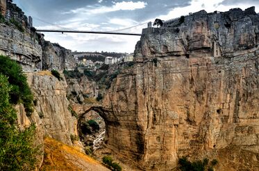 The natural bridge beneath the Sidi M'Cid