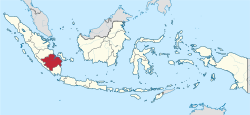 Location of South Sumatra in Indonesia