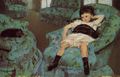 Little Girl in a blue armchair Sun Unedited (1878)