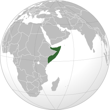 موقع الجمهورية الصومالية.