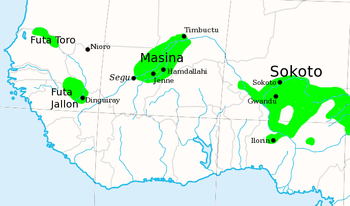 دول الجهاد الفولاني في غرب أفريقيا، ح. 1830.