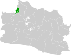 Location within West Java