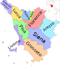 Map of region of Tuscany, Italy, with provinces-en.svg