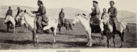 Mongol nomads in the Altai Mountains.