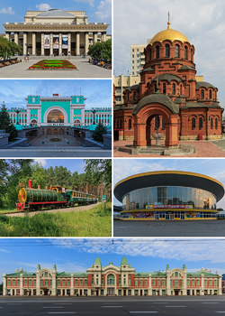 مع عقارب الساعة: Alexander Nevsky Cathedral، السيرك، بيت التجارة،، Children's Railway, the محطة السكك الحديدية، مسرح أوبرا وباليه