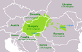 Regions where Hungarian is spoken