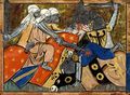 معركة ساحة الدم، منمنمة من عام 1337.