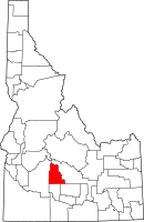 Map of Idaho highlighting كاماس