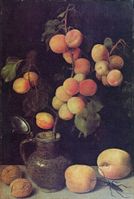 Georg Flegel (1566-1638), Peach Twig, c. 1630