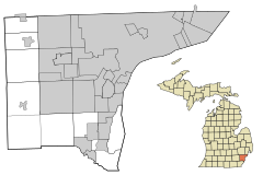 Location map/data/USA Michigan Wayne County is located in Wayne County, Michigan