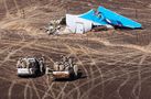 جزء من حطام الطائرة الروسية التي سقطت في مصر أكتوبر 2015.
