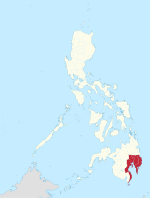 Map of the Philippines highlighting the Davao Region